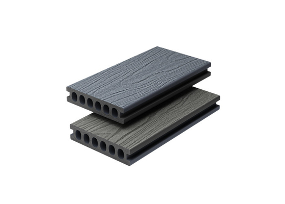 6 Round Hole 138 X 23 Capped Composite Decking Brushing Recycled Plastic Decking Boards