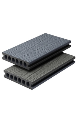 6 Round Hole 138 X 23 Capped Composite Decking Brushing Recycled Plastic Decking Boards