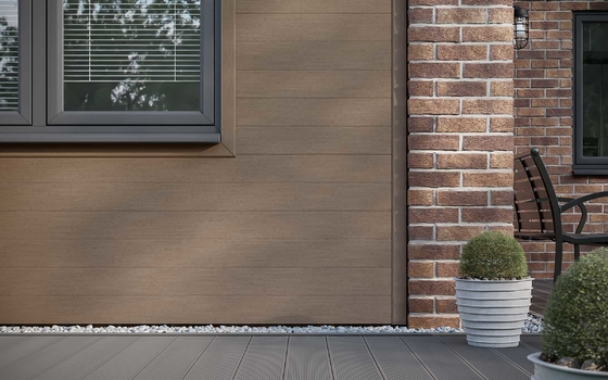 Waterproof No Crack Classic Wall Cladding 148 X 21 Wood Plastic Composite Wall Cladding