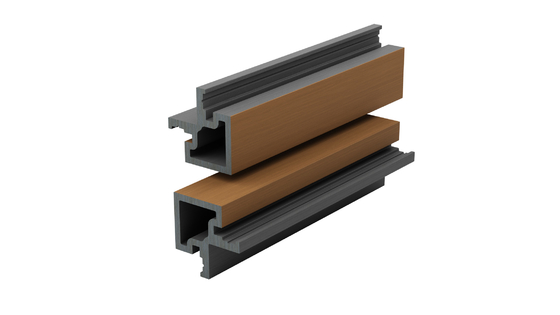 25 X 49 L Shaped Composite Decking End Cover Co Extrusion Capped Composite Decking