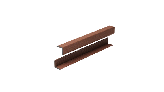Embossing 50 X 50 L Shaped Composite Decking  2200MM Wood Composite Wall Cladding