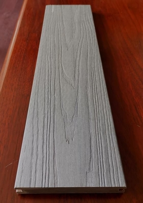 Grey Natural Wood Grain WPC Decking Board Co Extrusion WPC Decking Floor