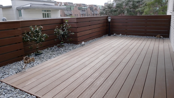 140 X 25MM Solid WPC Composite Decking Grey 4m Solid Composite Decking Board