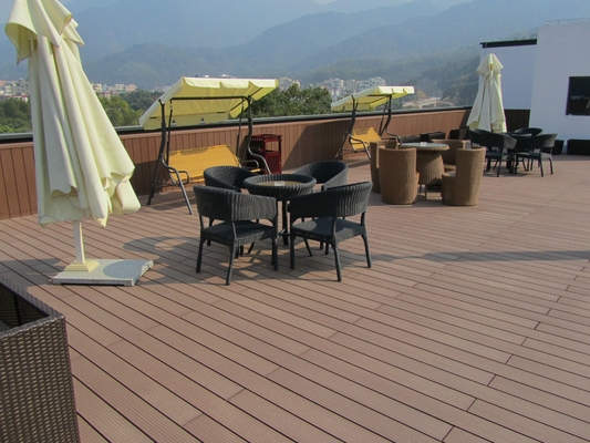Splinter Free 150 X 25 WPC Composite Decking Wood Plastic Composite Flooring