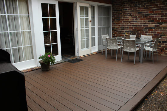 146 X 22 WPC Floor Decking Wpc Panel Wood Hollow Plastic Decking Boards Composite