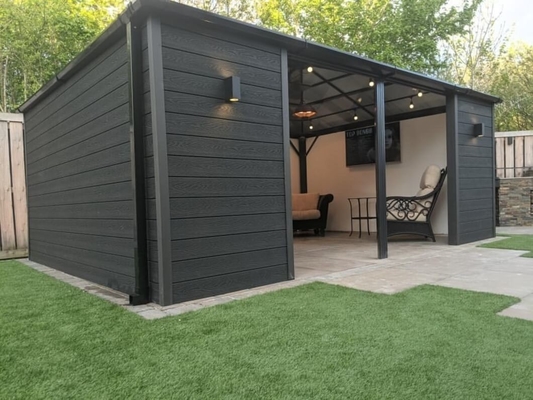 Outdoor 3D Wall Cladding Deep Embossed Wood Grain Composite Decking Wpc Cladding
