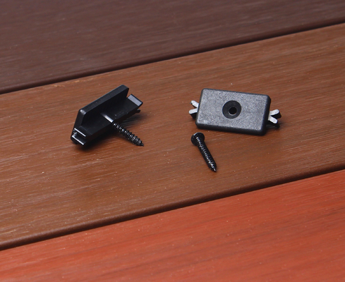 Plastic Clips Composite Decking Fastener Embossing WPC Decking Accessories ROSH