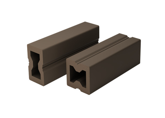 Waterproof 40 X 30mm Hollow Composite Decking Joist Plastic Wood Deck Boards Composite Extruded