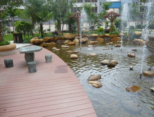 Waterproof 100 X 25 WPC Decking Board Recycled Plastic Wood Boards