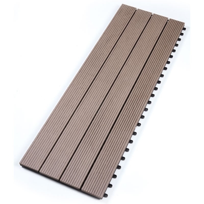 3D WPC Solid Wood Plastic Timber Decking Slip Resistant